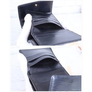 Louis Vuitton Black Epi Leather Elise Wallet LV AUTHENTIC Wallet only